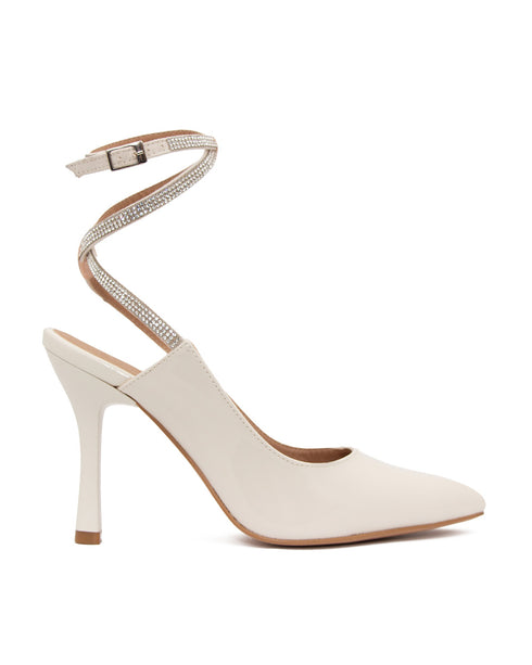Zapatilla Lace Up Latte Tiras Glitter 2743811